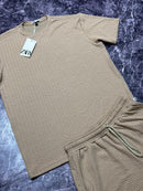 Conjunto Zara Texturizado Creme