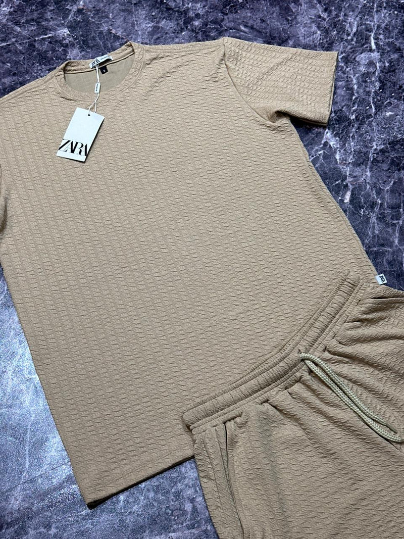 Conjunto Zara Texturizado Creme