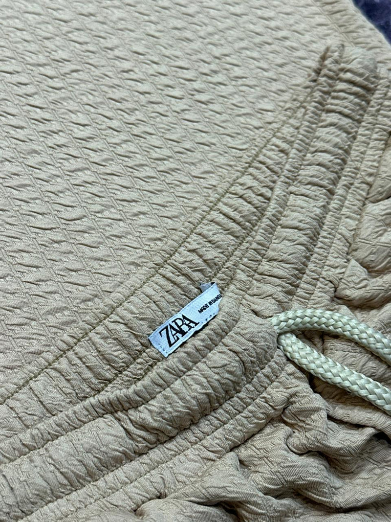 Conjunto Zara Texturizado Creme