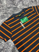 Camisa Brooksfield Preta e Laranja