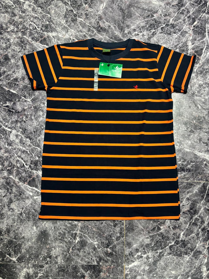 Camisa Brooksfield Preta e Laranja