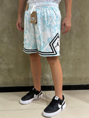 Short Jordan Diamond branco e azul