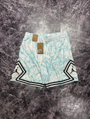 Short Jordan Diamond branco e azul