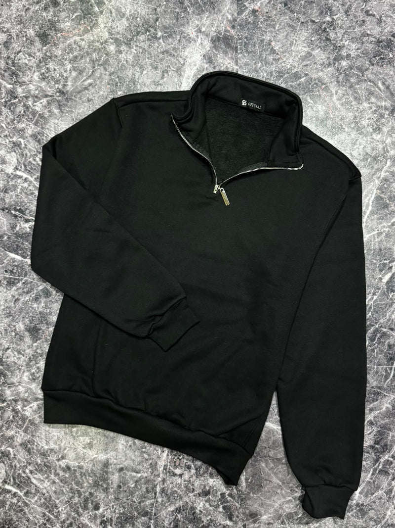 Jaqueta Padrão Zara Meio Zíper Preto Oficial