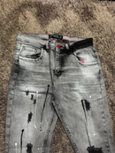 CALÇA JOGADOR CLARA COM RASGOS E RESPINGOS